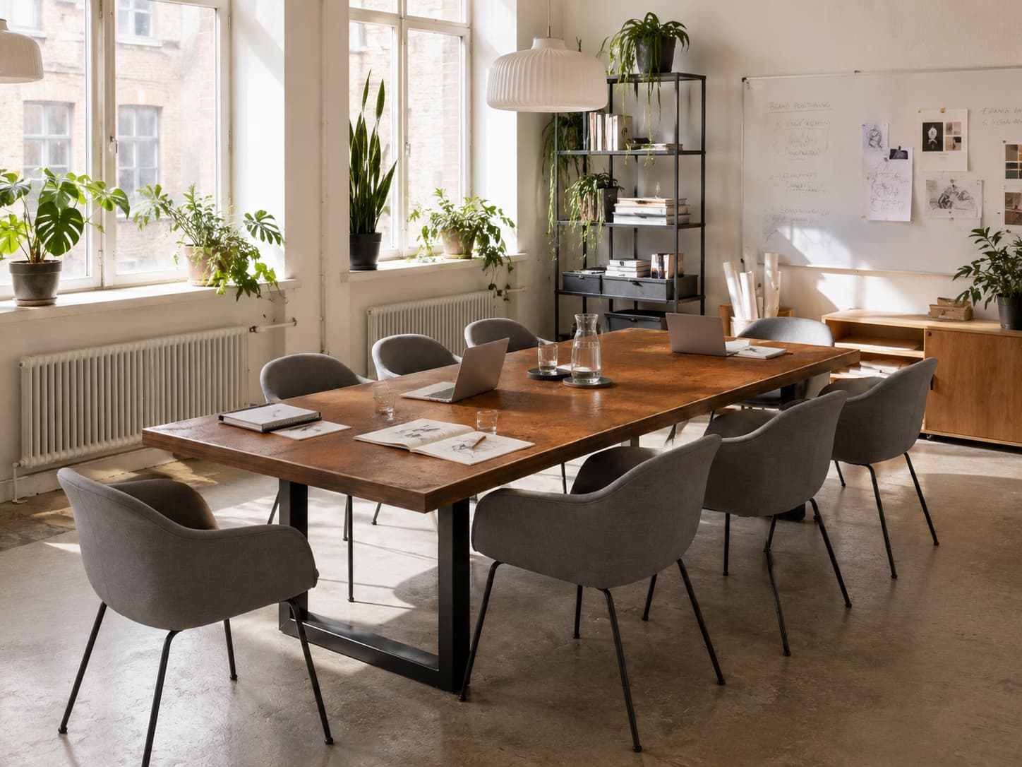 Bord med overflade af genbrugsstål